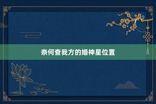 奈何查我方的婚神星位置